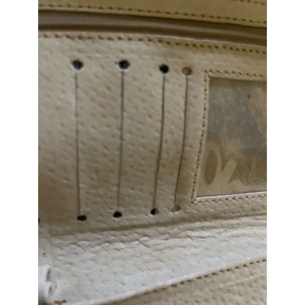 Mandarin Orange Croc Leather Long Wallet Anamaria Handcrafted Handmade Leather G